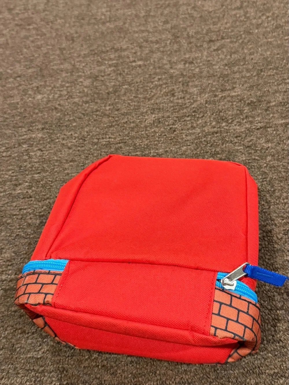 Super Mario Bros Dial Compartment Red & Blue Kids Lunch Bag by Nintendo